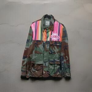 San Francisco Giants Upcycled Camo Jacket Bart Bridge Pride Rainbow MLB Baseball